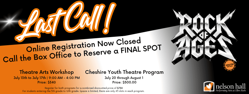 Join us for CYT and CYT Workshop this summer at Nelson Hall Theatre in Cheshire Connecticut!