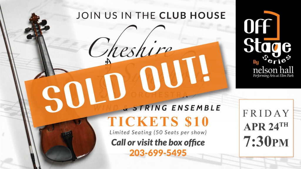 Cheshire Symphony Orchestra April 24 is now sold out!