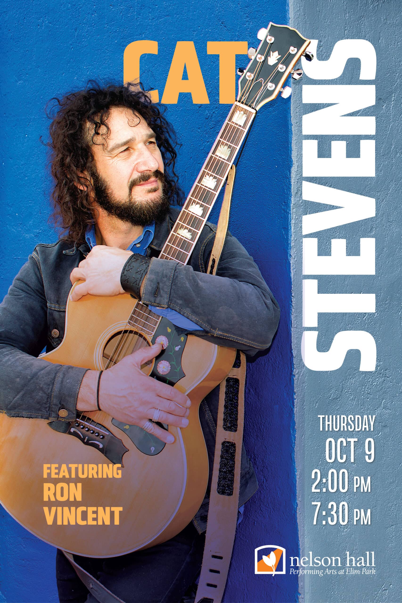 Cat Stevens tribute concert featuring Ron Vincent at Nelson Hall in Cheshire, CT October 2026